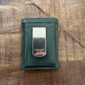 Coach Card Holder / Money Clip “Rare Green”